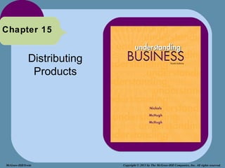 Chapter 15


              Distributing
               Products




McGraw-Hill/Irwin            Copyright © 2013 by The McGraw-Hill Companies, Inc. All rights reserved.
 