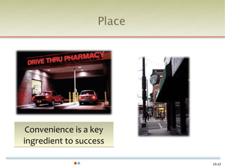 Place




 Convenience is a key
ingredient to success

                           15-13
 