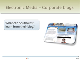 Electronic Media – Corporate blogs




                                     16-35
 