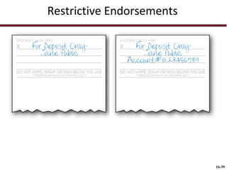 Restrictive Endorsements

16-39

 