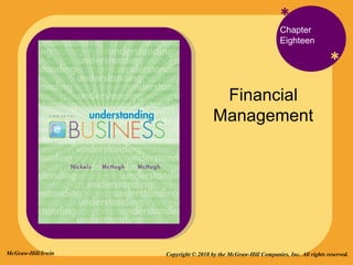 * * Chapter Eighteen  Financial Management Copyright © 2010 by the McGraw-Hill Companies, Inc. All rights reserved. McGraw-Hill/Irwin 