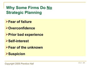 Why Some Firms Do  No  Strategic Planning ,[object Object],[object Object],[object Object],[object Object],[object Object],[object Object]