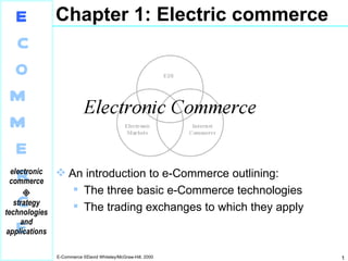 Chapter 1: Electric commerce ,[object Object],[object Object],[object Object]