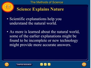 Glencoe Physical Science Chapter 1, Scientific Method, Graphing, Nature ...