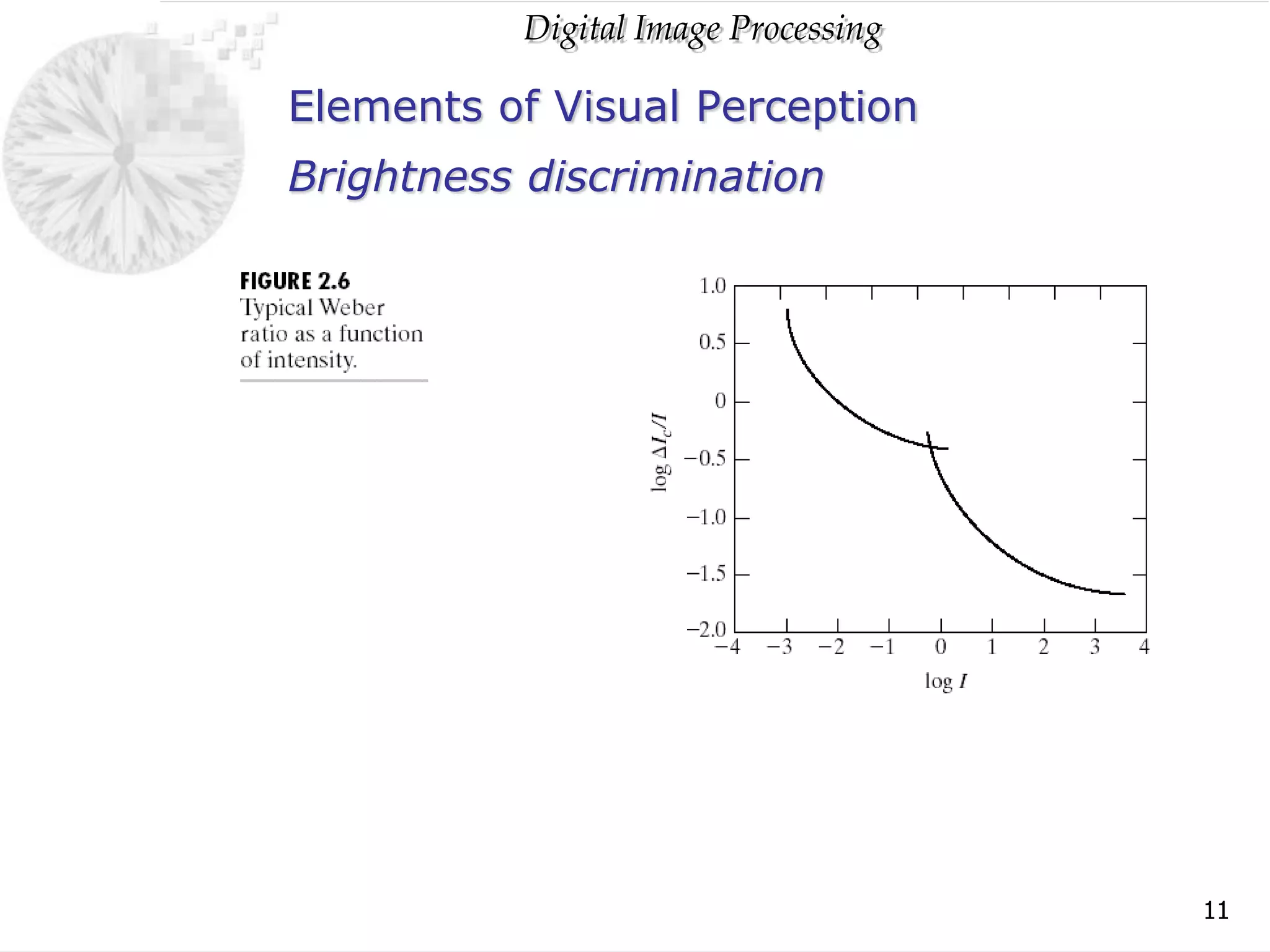 Digital Image Processing
11
Elements of Visual Perception
Brightness discrimination
 