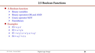 Digital Logic Design presentation Boolean Algebra and Logic Gates.pptx