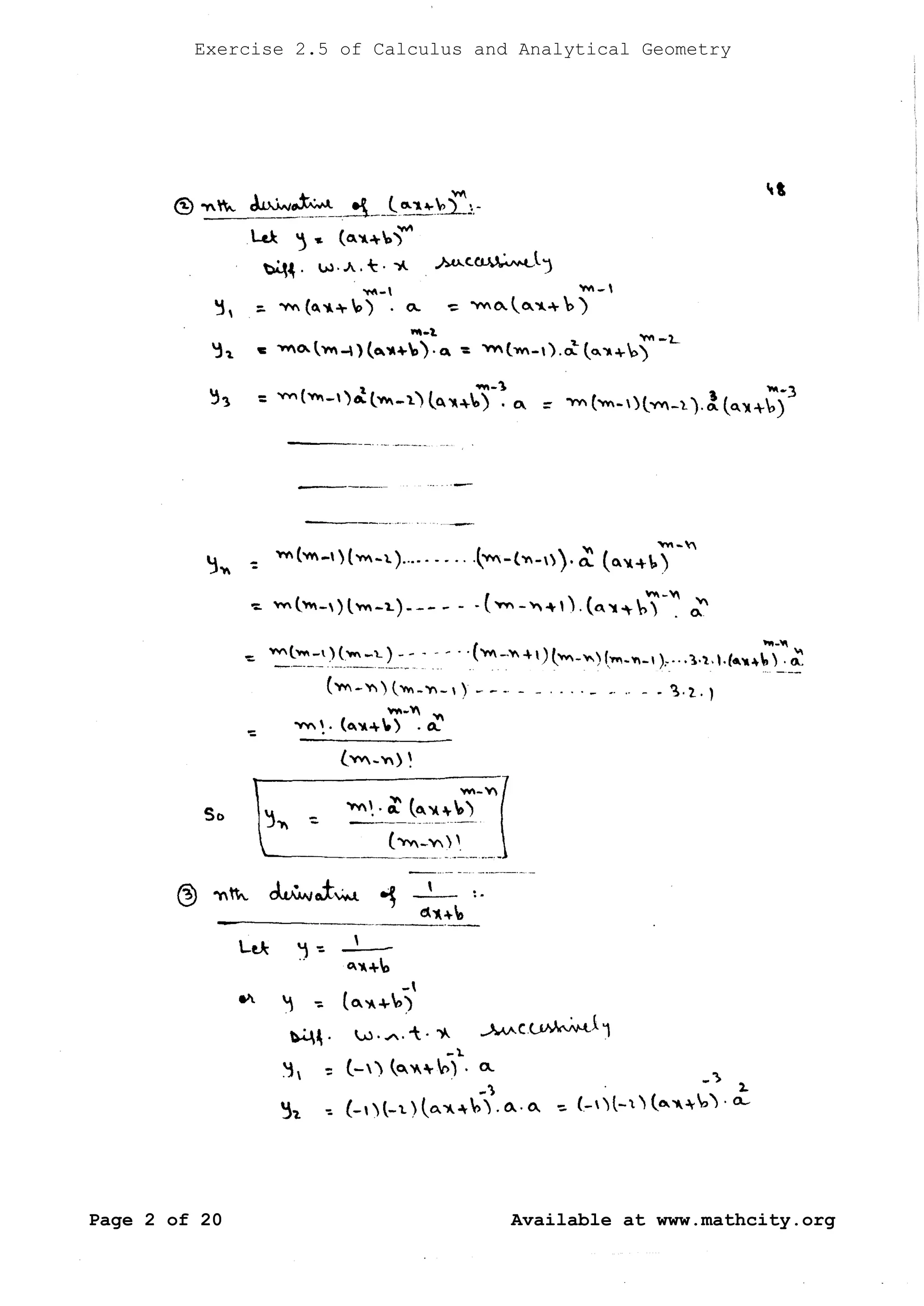 Chap02 solutions-ex-2-5-calculus | PDF