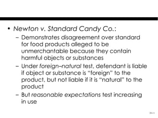 Merchantability Chapter 20 – Product Liability | PPT