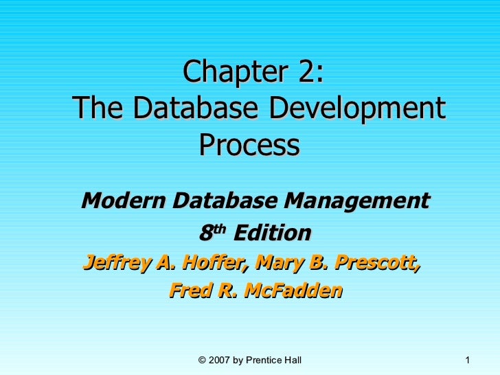 Chapter 13 Database Development Process