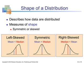 Chap02 describing data; numerical | PPTX