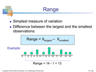 Chap02 describing data; numerical | PPTX