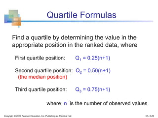 Chap02 describing data; numerical | PPTX