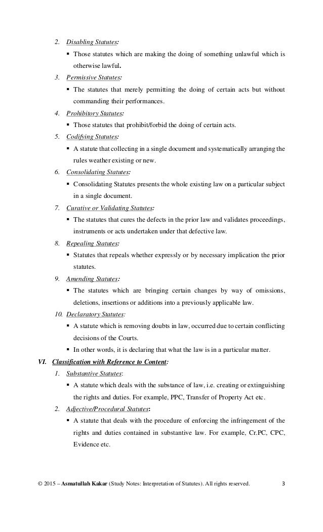 Chap 02 types of statutes