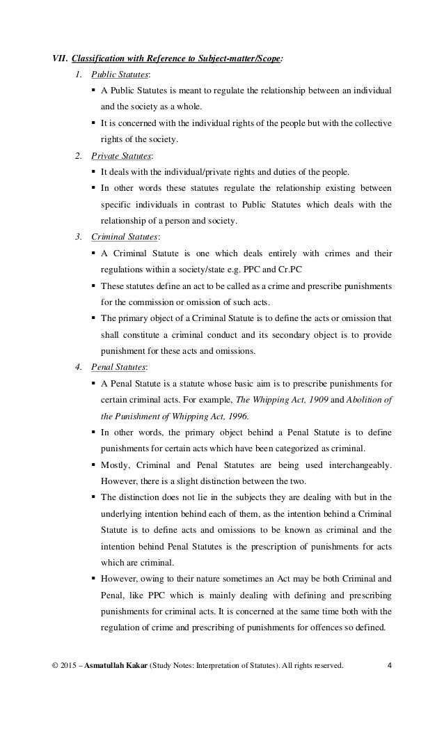 Chap 02 types of statutes