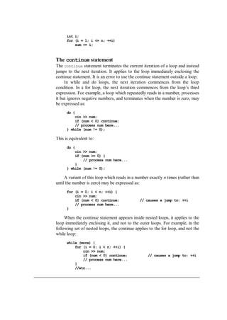 C++ STATEMENTS | PDF
