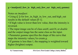 Imadjust Parameters Comprehensive Guide to Intensity Transformations and Spatial Filtering ...