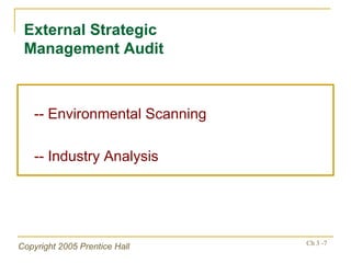 External Insighting The External Assessment | PPT