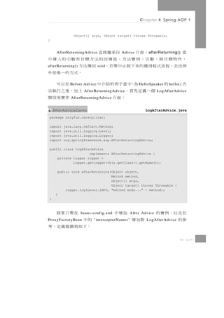 Chapter 4 Spring AOP



                 Object[] args, Object target) throws Throwable;
}


當        ，面介    自承繼接直
     Af...