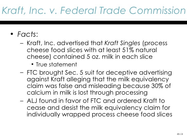 Chapter 48 The Federal Trade Commission Act and Consumer Protection…