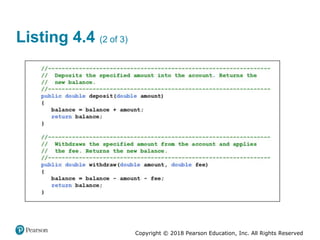 Copyright © 2018 Pearson Education, Inc. All Rights Reserved
Listing 4.4 (2 of 3)
 