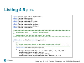 Copyright © 2018 Pearson Education, Inc. All Rights Reserved
Listing 4.5 (1 of 3)
 