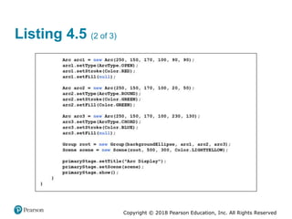 Copyright © 2018 Pearson Education, Inc. All Rights Reserved
Listing 4.5 (2 of 3)
 