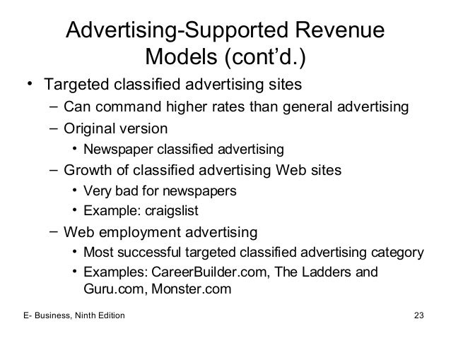 What is targeted online classified advertising?