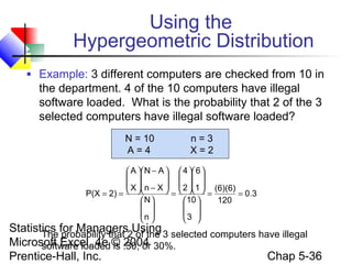 Chap05 discrete probability distributions | PPT