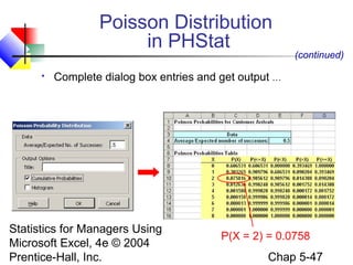 Phstat Price Chap05 discrete probability distributions | PPT