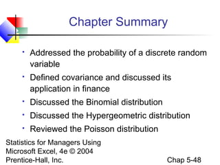 Chap05 discrete probability distributions | PPT