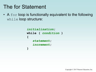 Chapter 6 - More conditionals and loops | PPTX