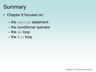 Chapter 6 - More conditionals and loops | PPTX