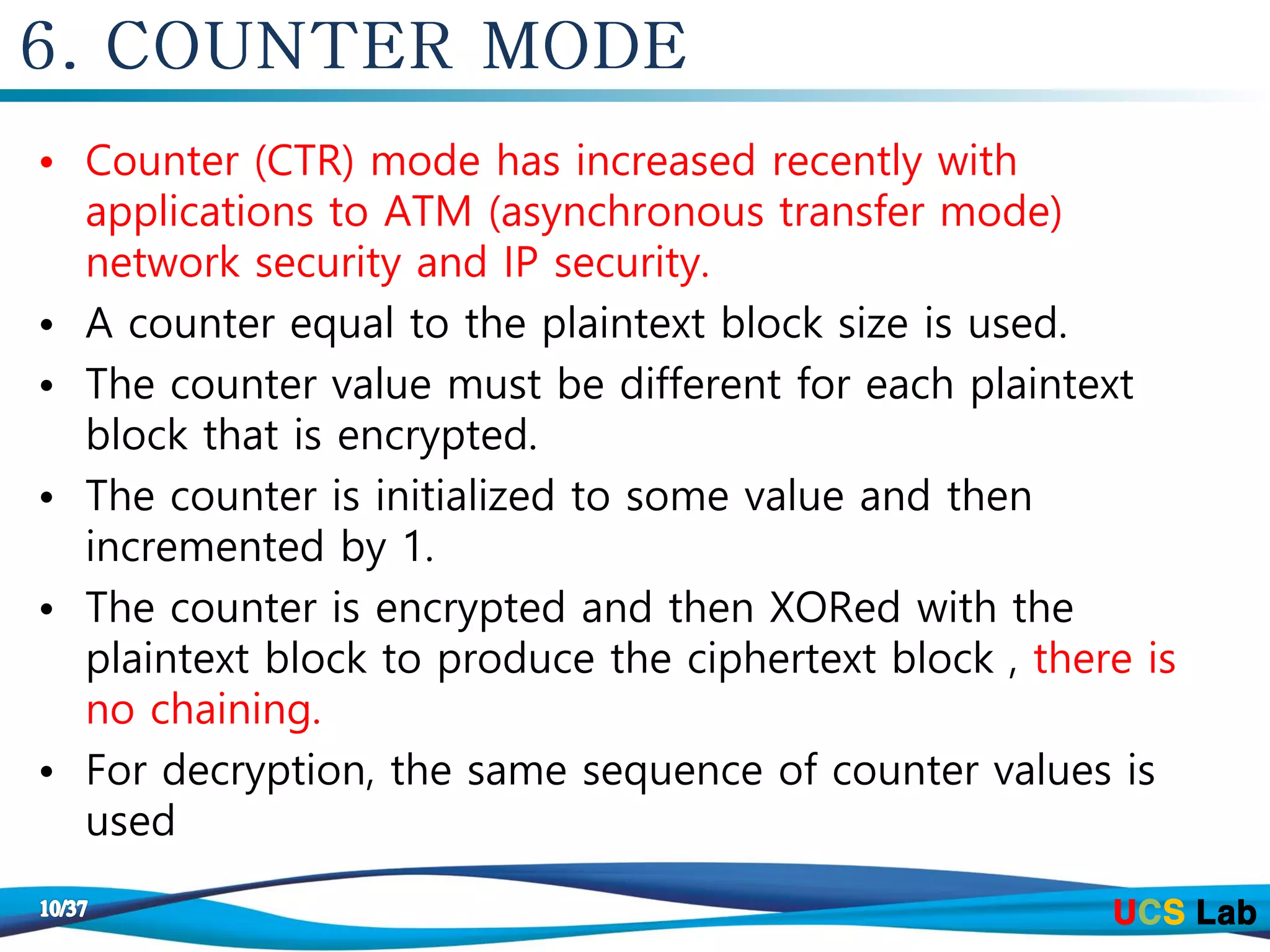 Chap06 block cipher operation | PPT