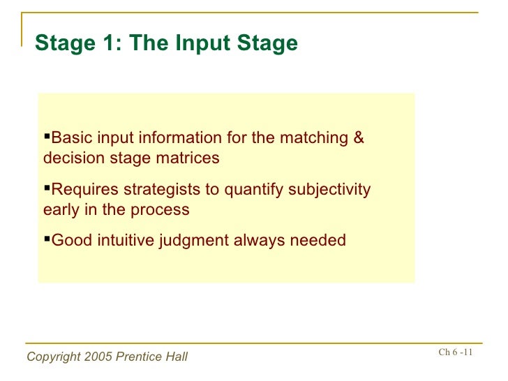 Strategy Analysis and Choice