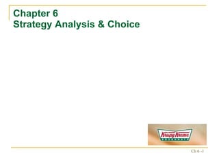 Chapter 6 Strategy Analysis & Choice 