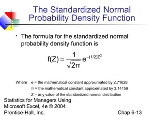 Chap06 normal distributions & continous | PPT