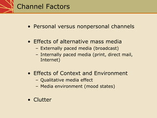 Chap06 Source, Message And Channel Factors | PDF