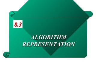 ALGORITHMALGORITHM
REPRESENTATIONREPRESENTATION
8.38.3
 