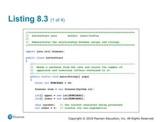 Copyright © 2018 Pearson Education, Inc. All Rights Reserved
Listing 8.3 (1 of 4)
 