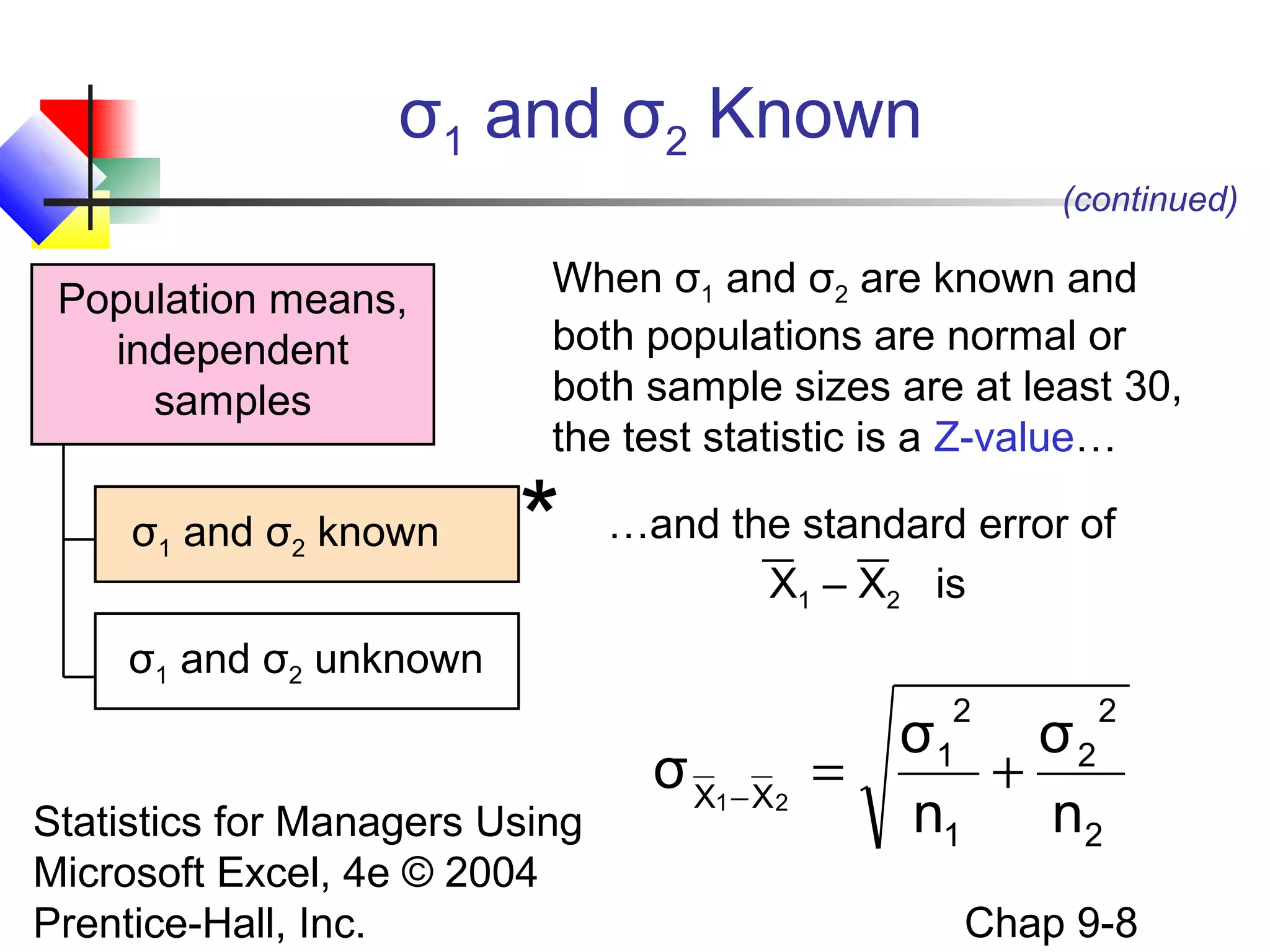 Chap09 2 sample test | PPT