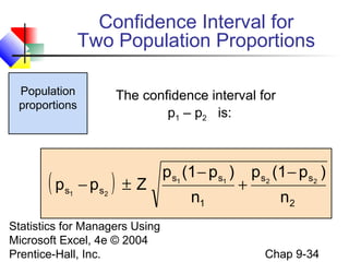 Chap09 2 sample test | PPT