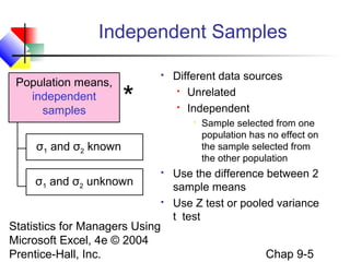 Chap09 2 sample test | PPT