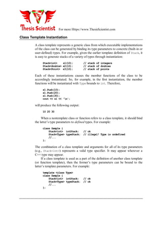 TEMPLATES in C++ | PDF