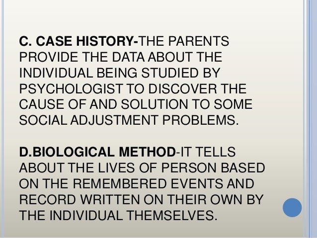 psychology case history sample