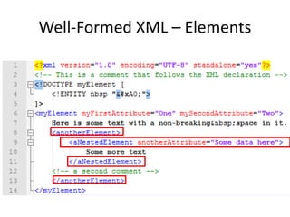 Well-Formed XML – Elements
 