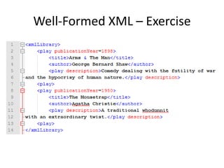 Well-Formed XML – Exercise
 