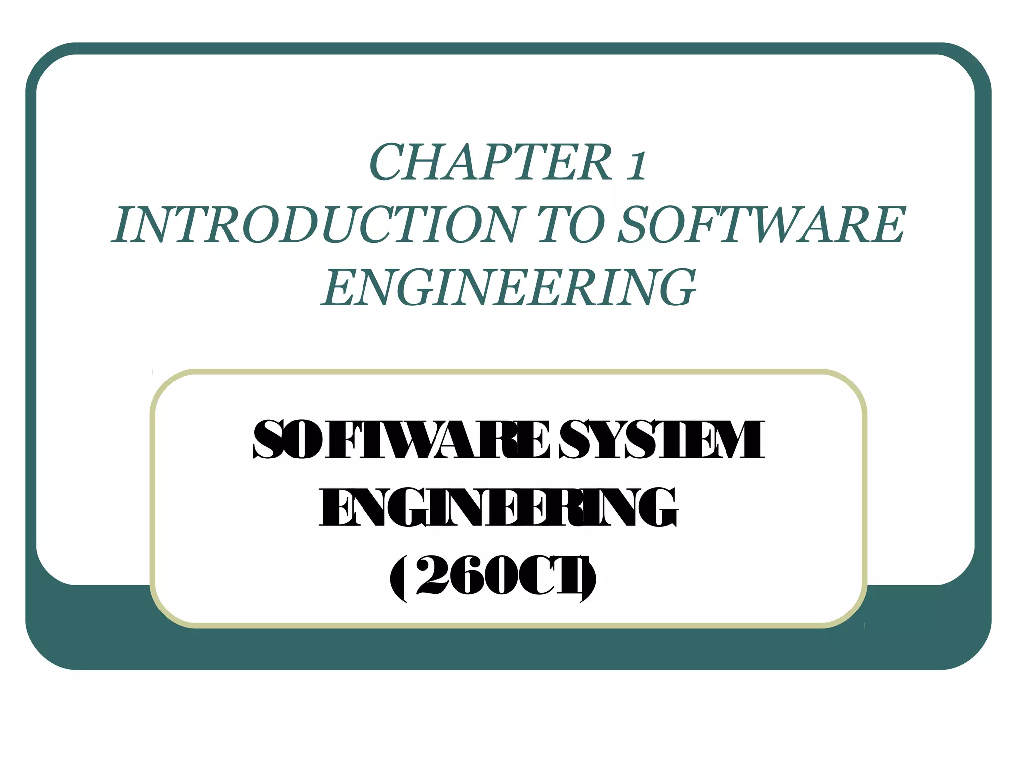 Software System Engineering - Chapter 1 | PPT