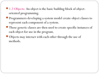 Overview of Object-Oriented Concepts Characteristics by vikas jagtap | PPT