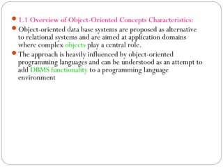 Overview of Object-Oriented Concepts Characteristics by vikas jagtap | PPT