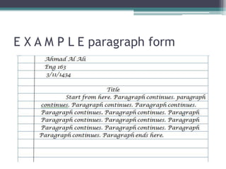 Chap1.2 paragraph organization | PPTX